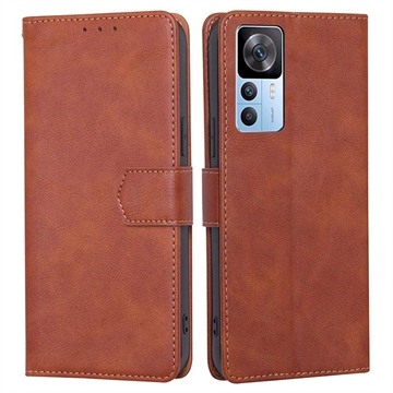 Xiaomi 12T/12T Pro Wallet Case with Stand Feature - Brown