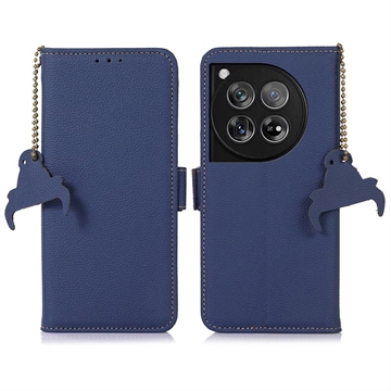 OnePlus 12 Wallet Leather Case with RFID - Blue