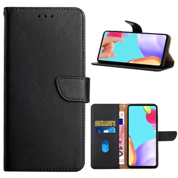 Motorola Edge 30 Pro Wallet Leather Case with Kickstand - Black