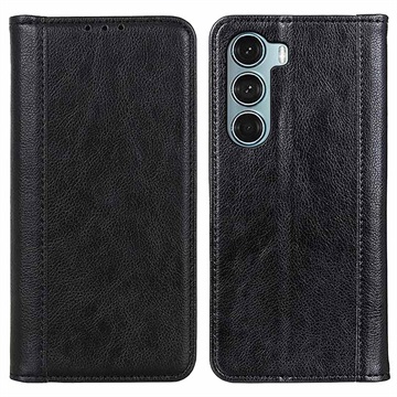 Motorola Moto G200 5G Wallet Leather Case with Kickstand - Black