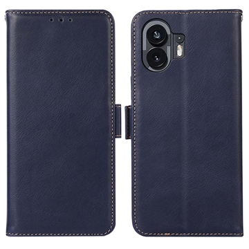 Nothing Phone (2) Wallet Leather Case with RFID - Blue