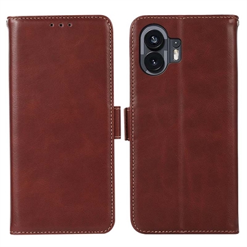 Nothing Phone (2) Wallet Leather Case with RFID - Brown