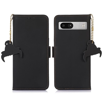Google Pixel 7a Wallet Leather Case with RFID - Black