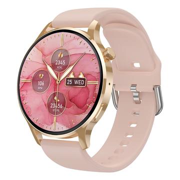 Watch3 pro 1.3 AMOLED Smart Watch with Metal Case Bluetooth Call Women Health Bracelet with Heart Rate Monitoring - Gold
