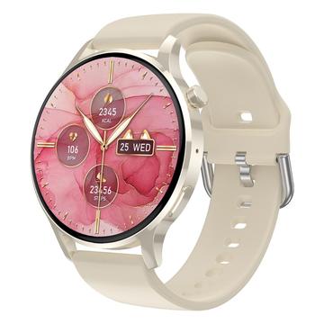 Watch3 pro 1.3 AMOLED Smart Watch with Metal Case Bluetooth Call Women Health Bracelet with Heart Rate Monitoring - Silver
