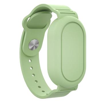 Waterproof Silicone Wristband for Samsung Galaxy SmartTag 2 Bluetooth Tracker Protective Case - Green