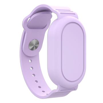 Waterproof Silicone Wristband for Samsung Galaxy SmartTag 2 Bluetooth Tracker Protective Case - Purple