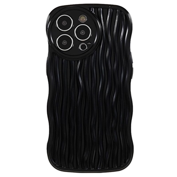 iPhone 14 Pro Wavy Edge Series TPU Case - Black