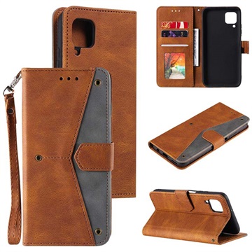 Wild Vintage Series Samsung Galaxy M32 Wallet Case - Brown