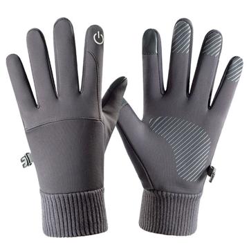 Anti-Slip Sports Waterproof Touchscreen Gloves - Grey