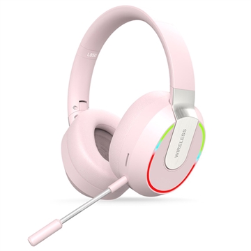 Wireless Gaming Headset L850 with RGB Light - Pink