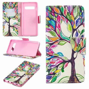 Wonder Series Samsung Galaxy S10+ Wallet Case - Colorful Tree