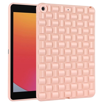 iPad 10.2 2019/2020/2021 Woven Textured TPU Case - Pink