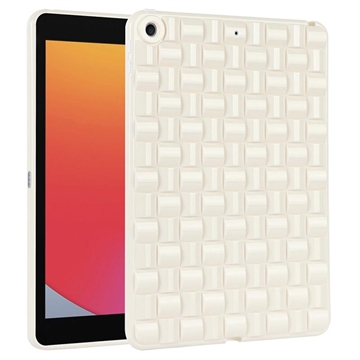 iPad 10.2 2019/2020/2021 Woven Textured TPU Case - White