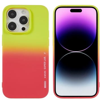 X-Level Rainbow iPhone 14 Pro TPU Case - Red / Yellow