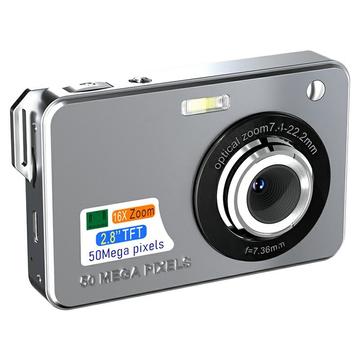 X800 2.8 HD Digital Camera with Video Recording, 16x Zoom - Silver