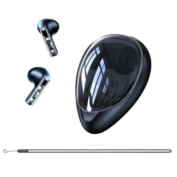 XUNDD X20 Transparent TWS Bluetooth Earphone Wireless Stereo Music Touch Headset - Black