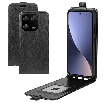 Xiaomi 13 Pro Vertical Flip Case with Card Slot - Black