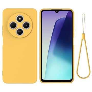 Xiaomi 15 Ultra Liquid Silicone Case with Hand Strap - Yellow