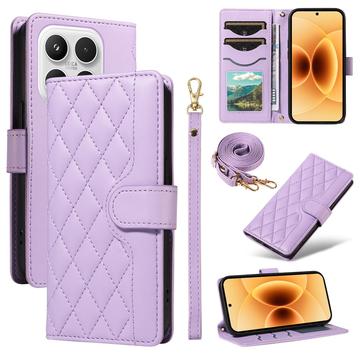 Xiaomi 17 Luxury Quilted Wallet Case - Purple