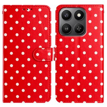Xiaomi 17 Polka Dot Pattern Wallet Case - Red