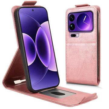 Xiaomi 17 Pro Vertical Flip Case with Stand - Rose Gold