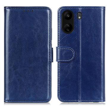 Xiaomi Poco C65/Redmi 13C Wallet Case with Magnetic Closure - Blue