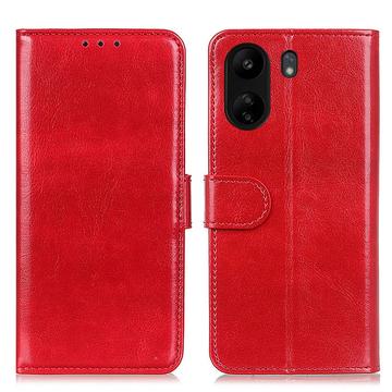 Xiaomi Poco C65/Redmi 13C Wallet Case with Magnetic Closure - Red