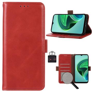 Xiaomi Redmi 10 5G/Note 11E Wallet Leather Case with RFID - Red