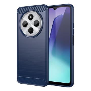 Xiaomi Redmi 14C Brushed TPU Case - Carbon Fiber - Blue