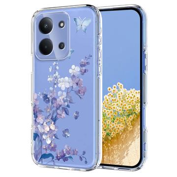 Xiaomi Redmi 15C Floral Pattern TPU Case - Purple