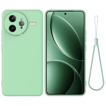 Xiaomi Redmi K80 Pro Liquid Silicone Case with Hand Strap - Green