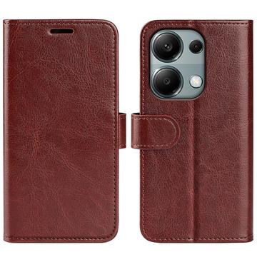 Xiaomi Redmi Note 13 Pro 4G/Poco M6 Pro Wallet Case with Magnetic Closure - Brown