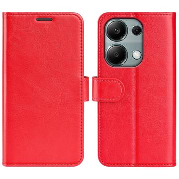 Xiaomi Redmi Note 13 Pro 4G/Poco M6 Pro Wallet Case with Magnetic Closure - Red