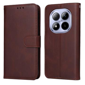 Xiaomi Redmi Note 15 Pro 5G Wallet Case with Stand - Brown