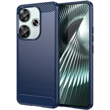 Xiaomi Redmi Turbo 3/Poco F6 Brushed TPU Case - Carbon Fiber - Blue