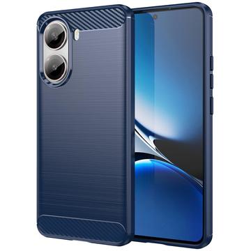Xiaomi Redmi Turbo 4/Poco X7 Pro Brushed TPU Case - Carbon Fiber - Blue