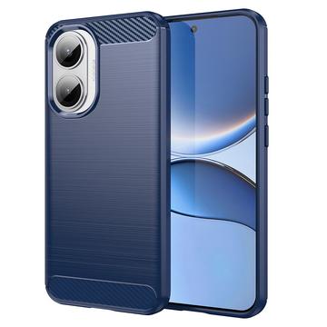 Xiaomi Redmi Turbo 4 Pro Brushed TPU Case - Carbon Fiber - Blue