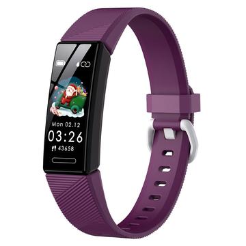 Y99C 0.96 inch Children Smart Watch IP68 Waterproof Sports Bracelet Multifunctional Health Watch with Step Count / Sleep / Heart Rate Monitoring - Purple