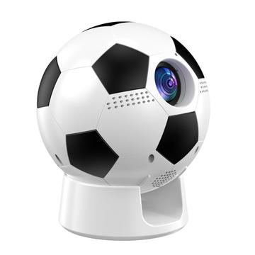 YT600 Football Design Mini Projector - Android 13, WiFi 6 - White / Black