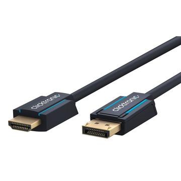 Clicktronic Active Displayport / HDMI Cable - 15m - Black