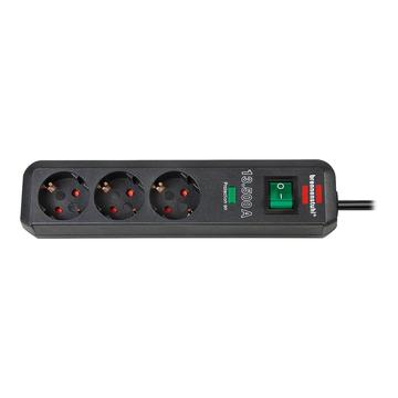 Brennenstuhl Eco-Line Power Strip with Surge Protection - 3-sockets - 1.5m