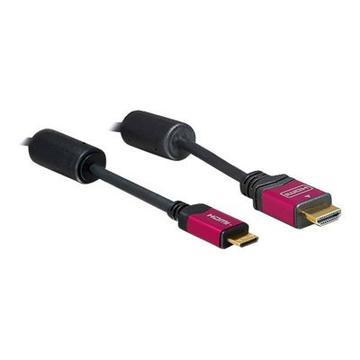 Delock HDMI Cable with Ethernet - HDMI A male> HDMI Mini-C male - 3m