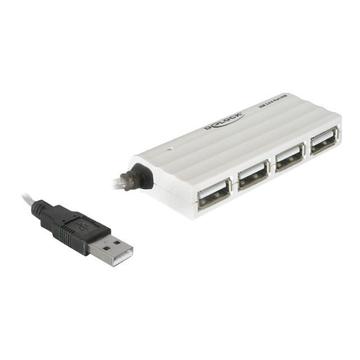 Delock 4-Port USB 2.0 External Hub - White