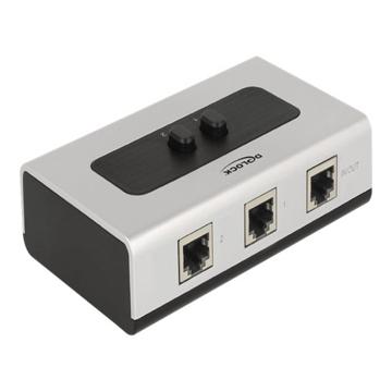 Photos - Card Reader / USB Hub Delock RJ45 Manual Bidirectional Switch 2 Ports Gigabit 