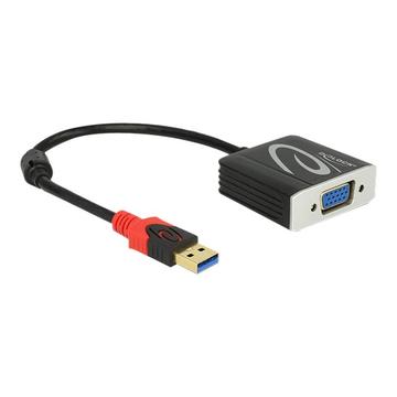Delock Adapter USB 3.0 Type-A male> VGA female - Black