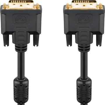 Goobay Dual Link DVI-D Full HD Cable - 2m - Gold Plated - Black