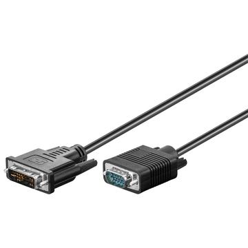 Goobay DVI-I / Full HD VGA Cable - 3m - Nickel Plated - Black