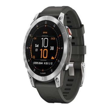Image of Garmin epix Gen 2 Premium Multisport GPS Smartwatch, AMOLED Touch Screen, Advanced Health and Training Features, Adventure Watch with up to 16 days battery life, Slate Steel and Black