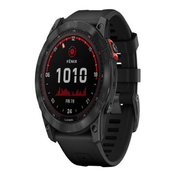 Image of Garmin fēnix 7X SOLAR, Large Multisport GPS Smartwatch, Solar Charging, Advanced Health and Training Features, Touchscreen and Buttons, Ultratough Design Features, Up to 37 days battery life, Black